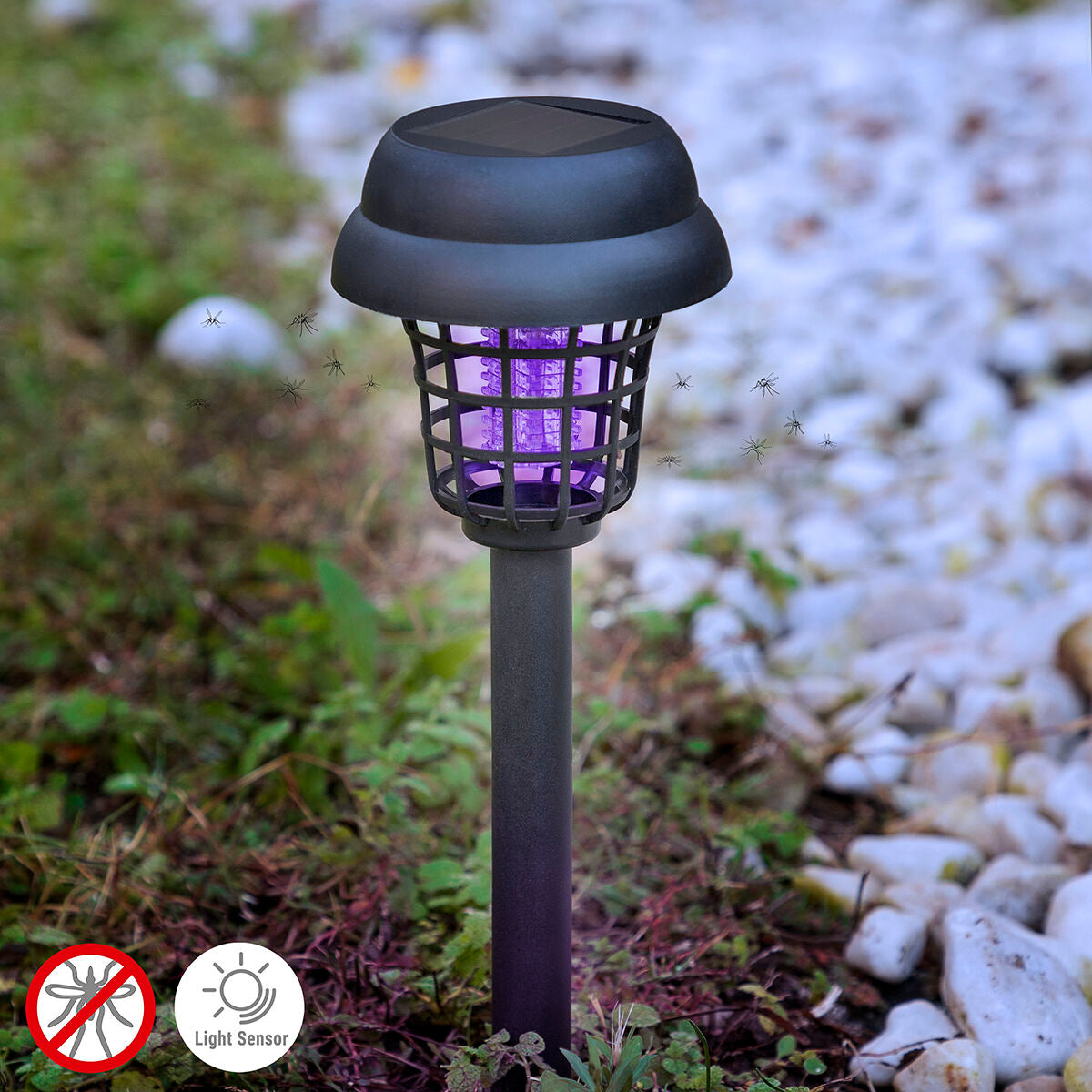 Kaufe Solarbetriebene Lampe für den Garten gegen Mücken Garlam InnovaGoods bei AWK Flagship um € 26.00