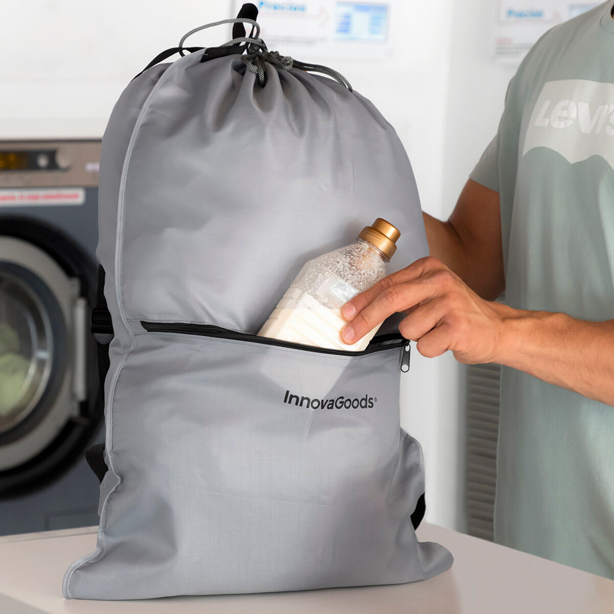 Kaufe Wäsche-Rucksacktasche für die Wäscherei Clepac InnovaGoods bei AWK Flagship um € 28.00