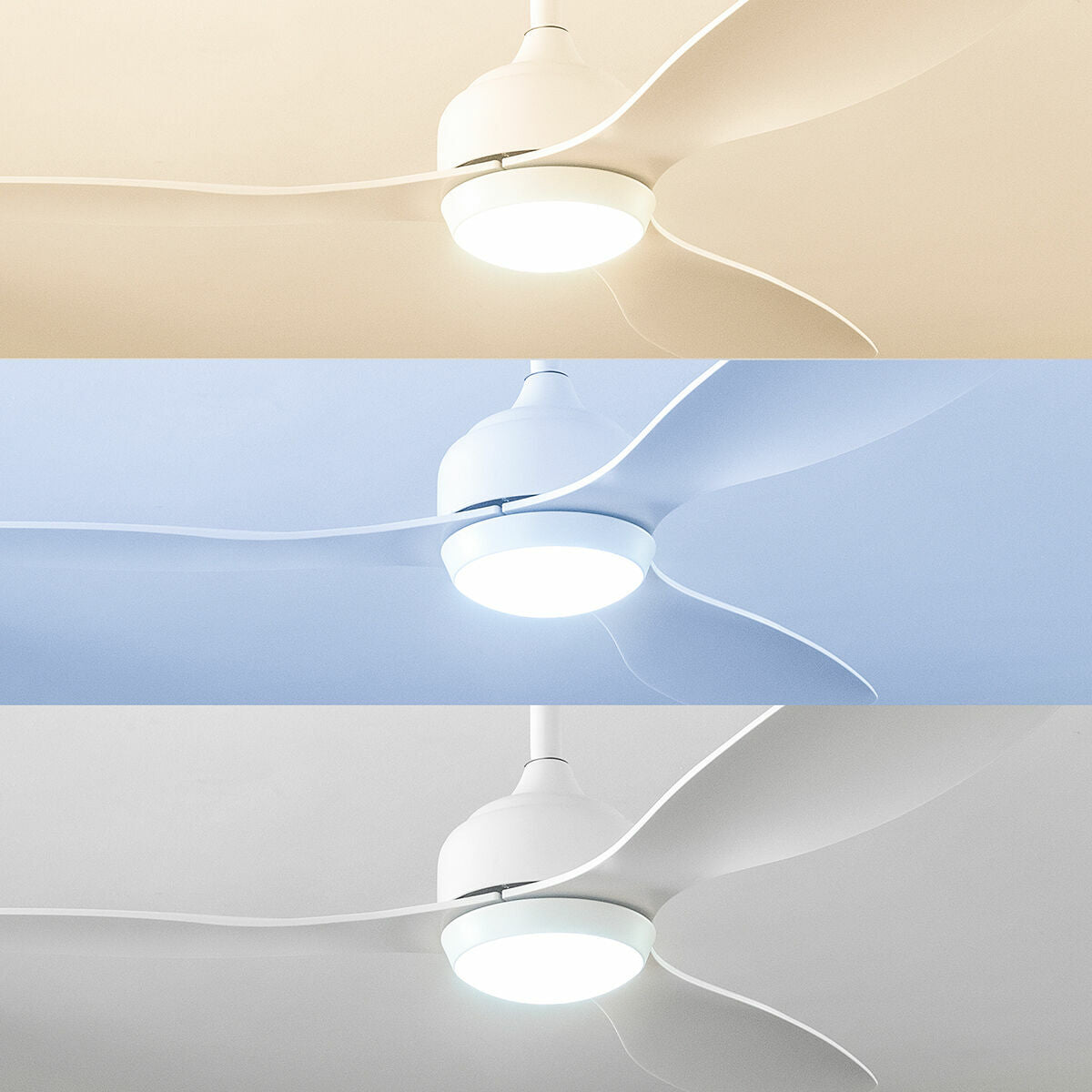 Kaufe InnovaGoods Deckenventilator mit LED-Licht und 3 ABS-Flügeln Flaled Weiß 36 W bei AWK Flagship um € 140.00