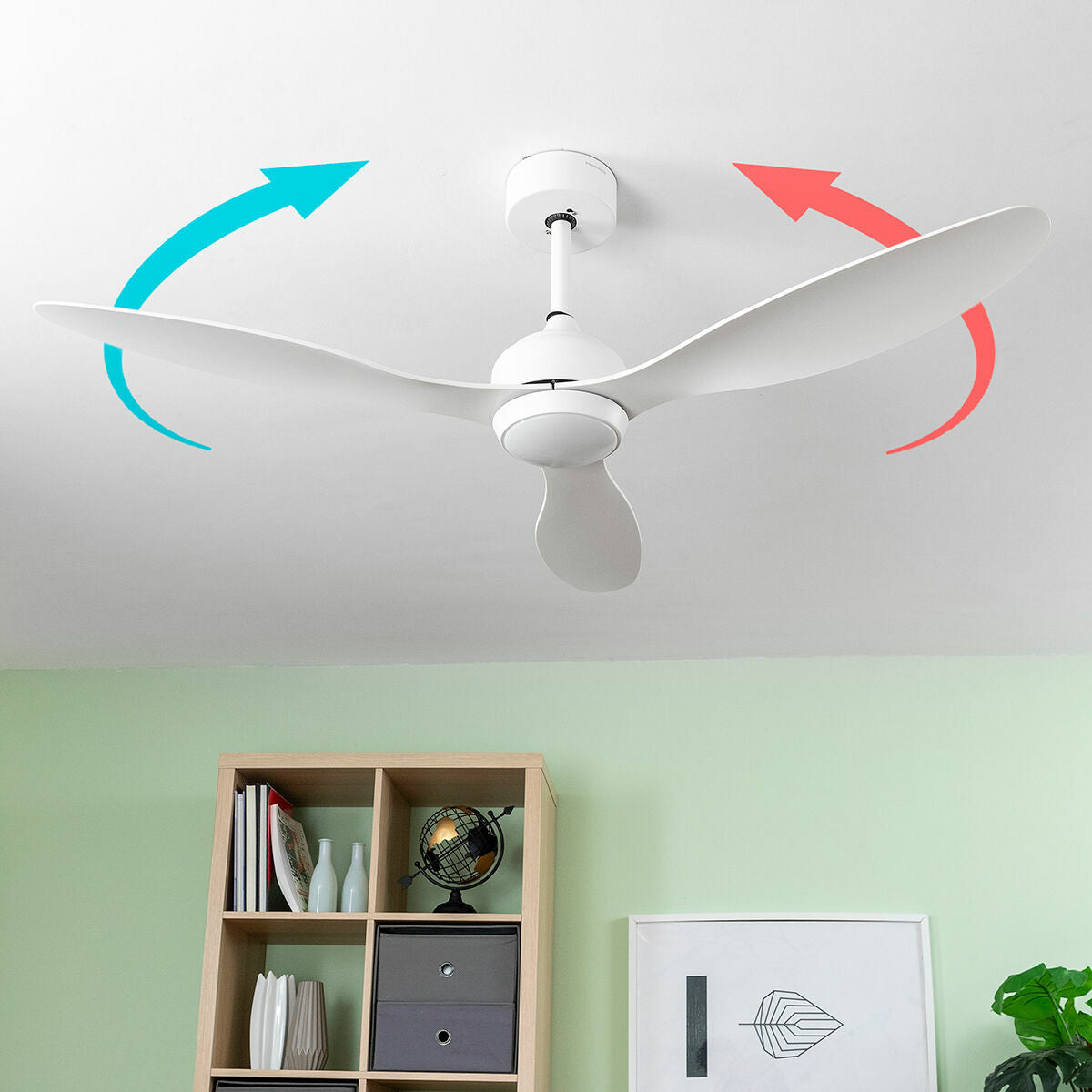 InnovaGoods Deckenventilator mit LED-Licht und 3 ABS-Flügeln Flaled Weiß 36 W - AWK Flagship