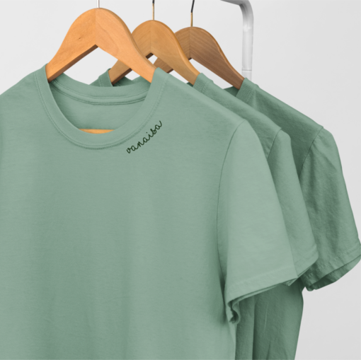 Bio-Baumwoll-T-Shirt mit besticktem Kragen "Vanaisa" (EE) – Detailansicht 2
