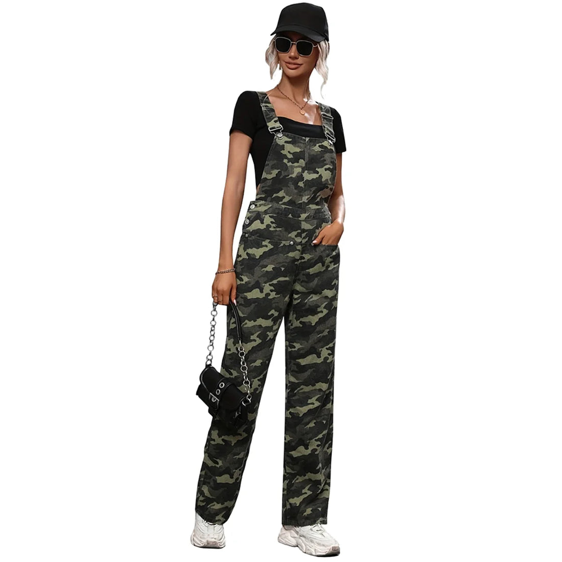A.1 Damen Jeans-Jumpsuit mit Schlag – Detailansicht 3