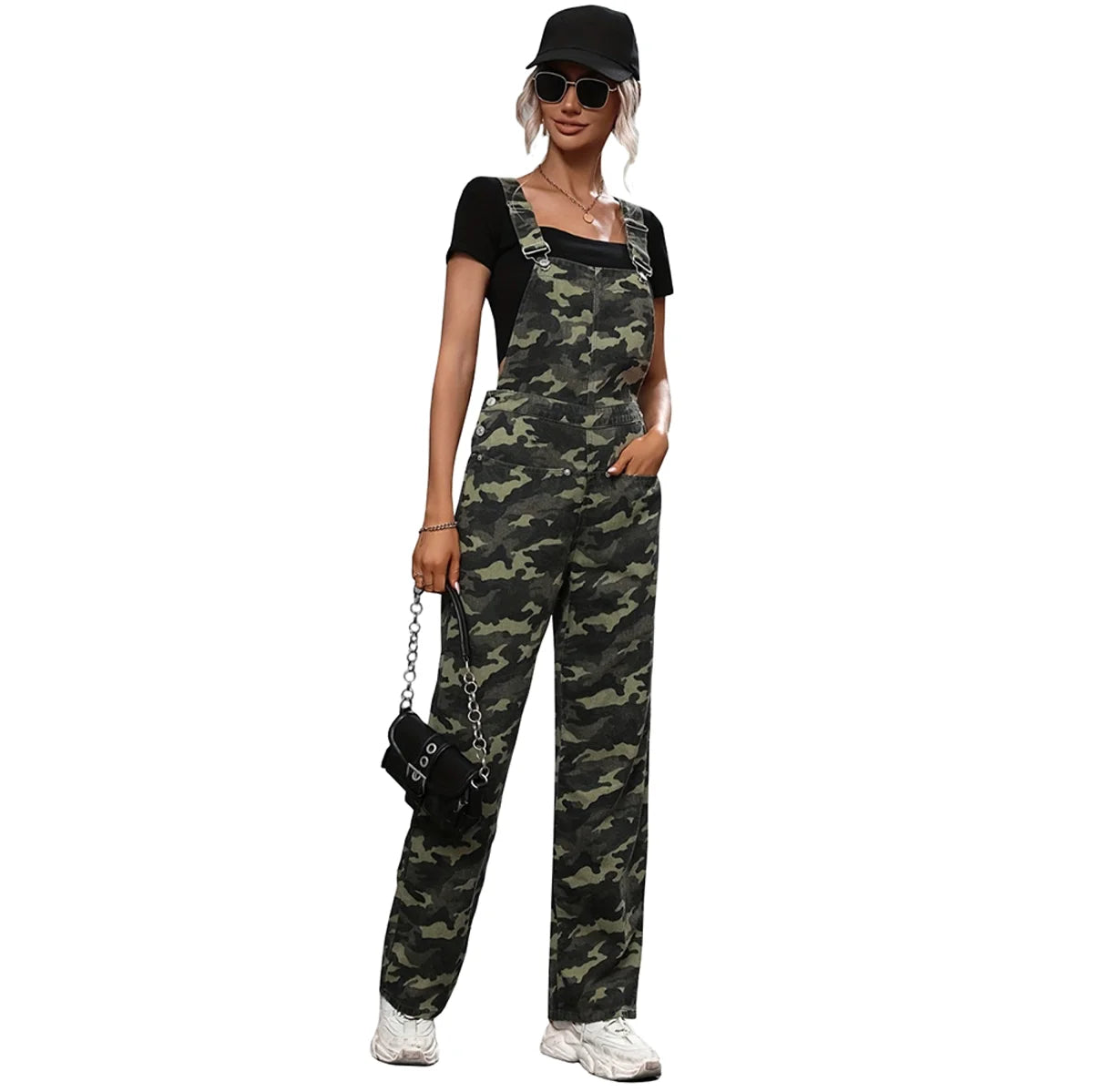 A.1 Damen Jeans-Jumpsuit mit Schlag