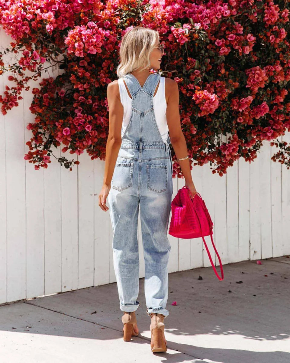 A.1 Damen Jeans-Jumpsuit mit Trägern – ausgewählte Produktansicht