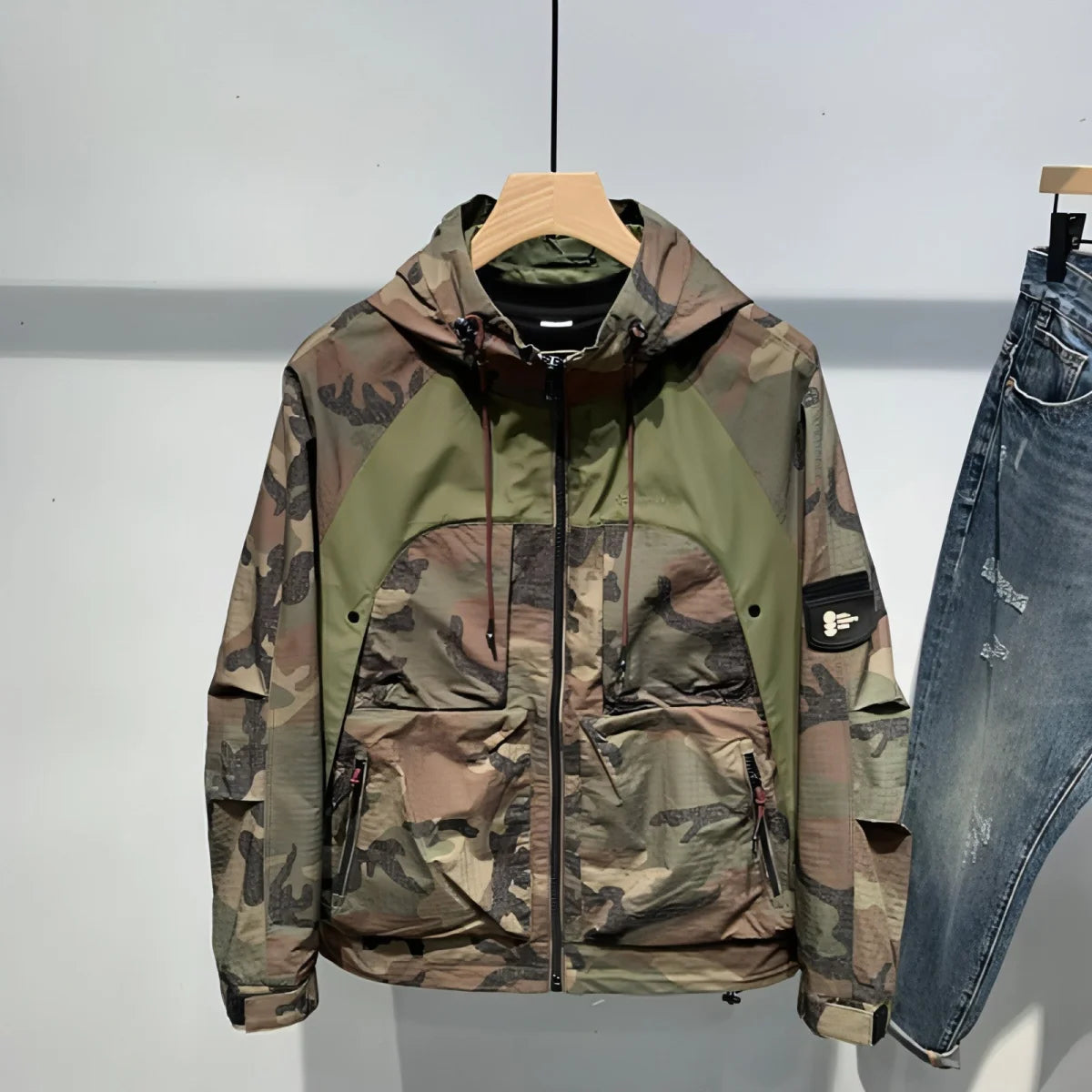 A.1 Herren Camouflage-Jacke mit Kapuze