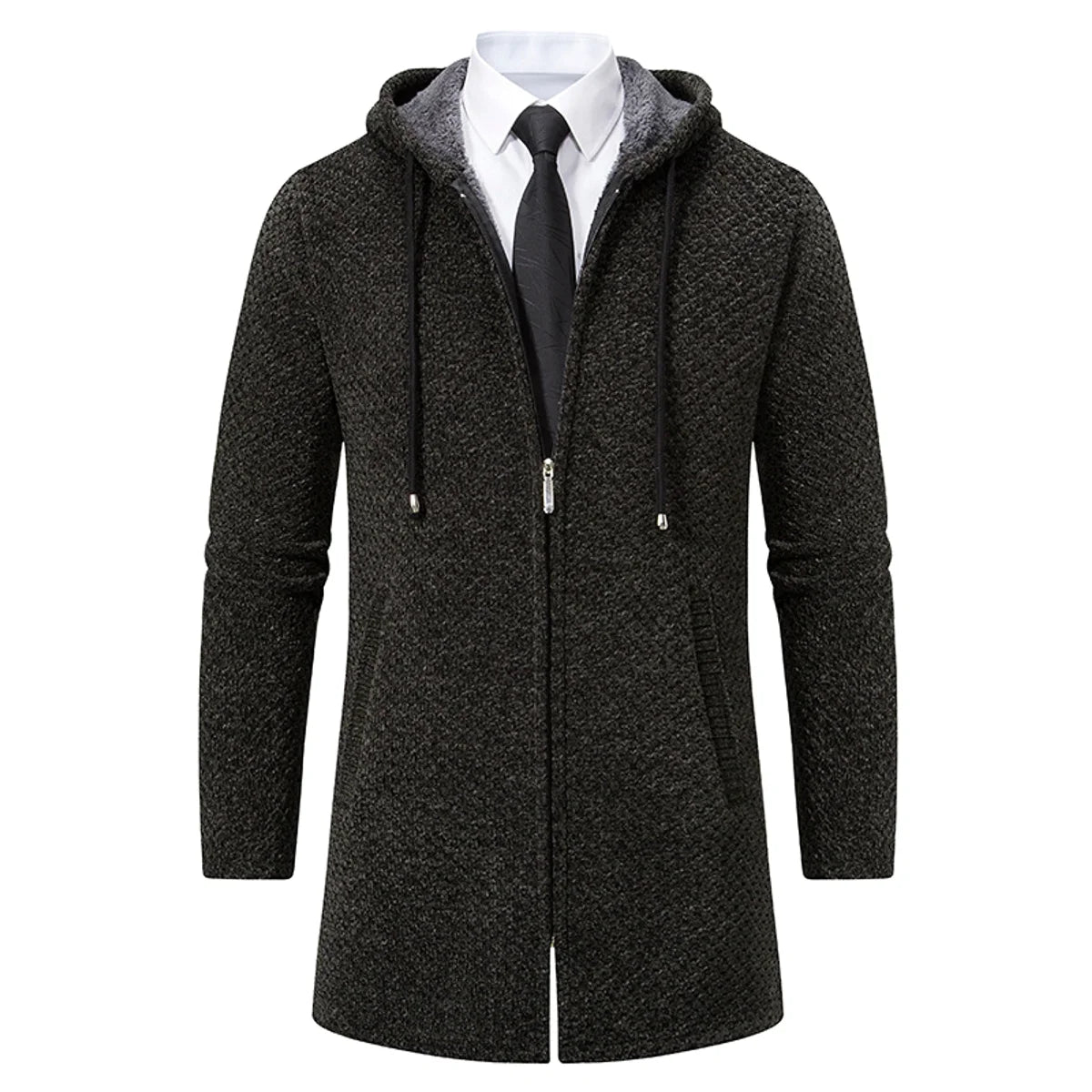 A.1 Herren Cardigan in Unifarben