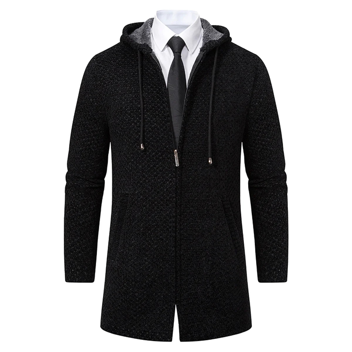A.1 Herren Cardigan in Unifarben