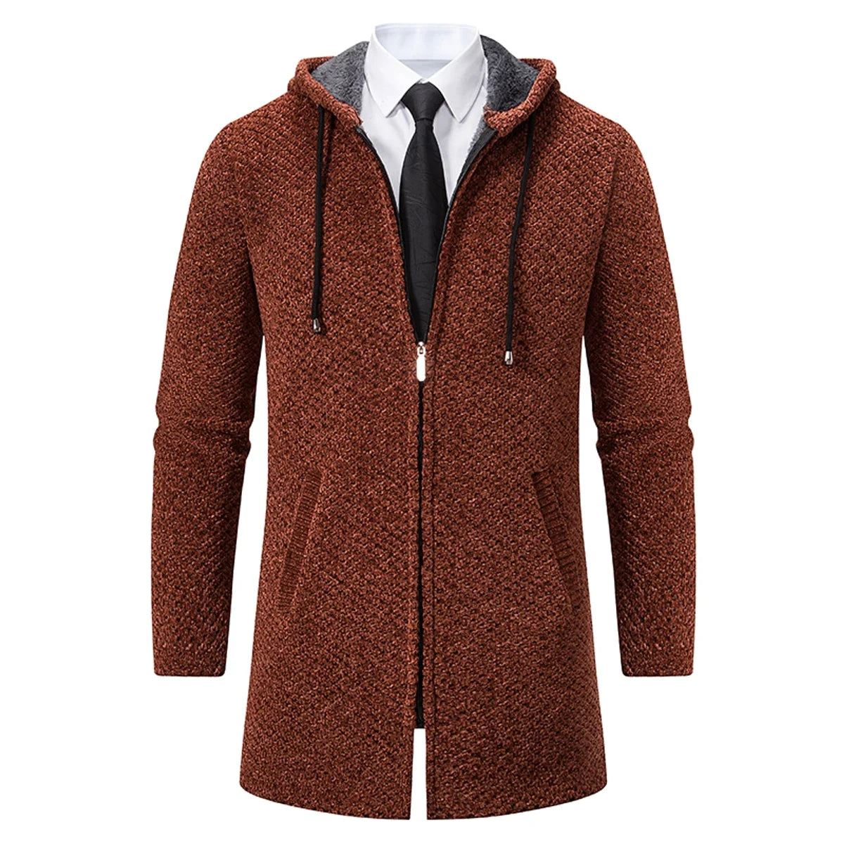 A.1 Herren Cardigan in Unifarben