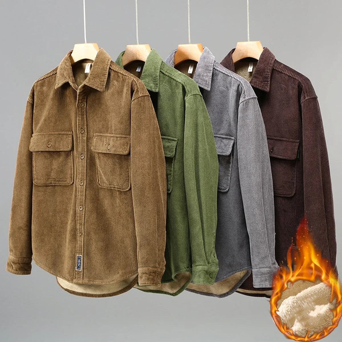 A.1 Herren Gefütterte Hemdjacke