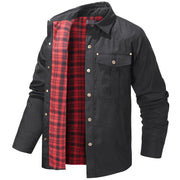 A.1 Herren Karierte Flanelljacke im Westernstil