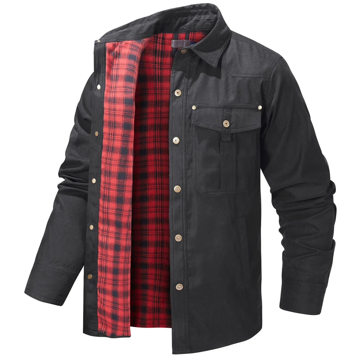 A.1 Herren Karierte Flanelljacke im Westernstil