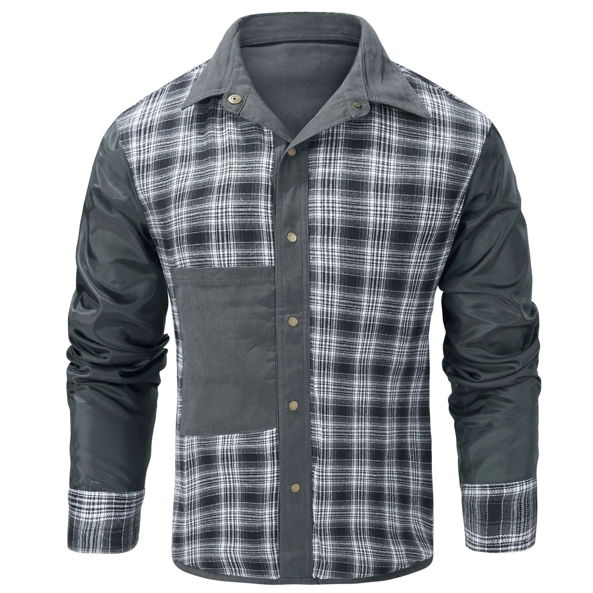 A.1 Herren Karierte Flanelljacke im Westernstil