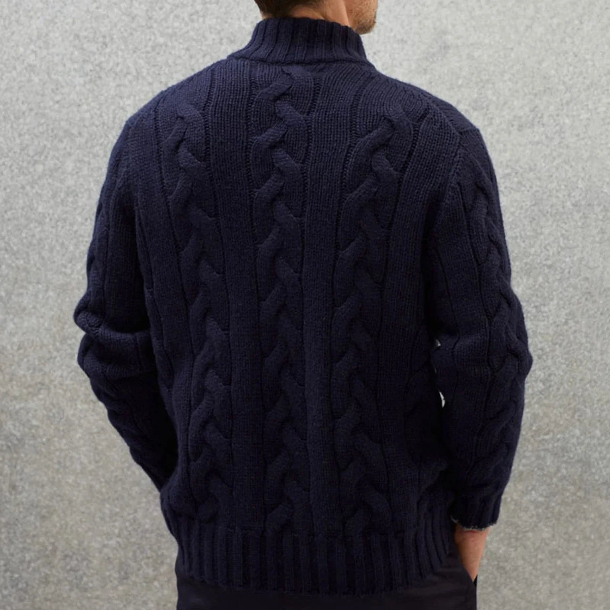 A.1 Herren Strickjacke mit Reißverschluss – Produktansicht 5