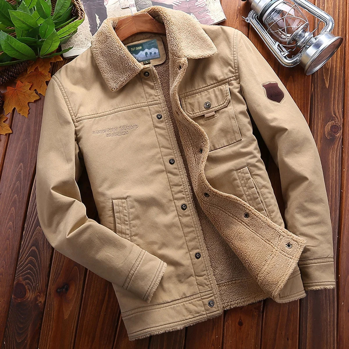 A.1 Herren Winterjacke mit Samtfutter – Produktansicht 3
