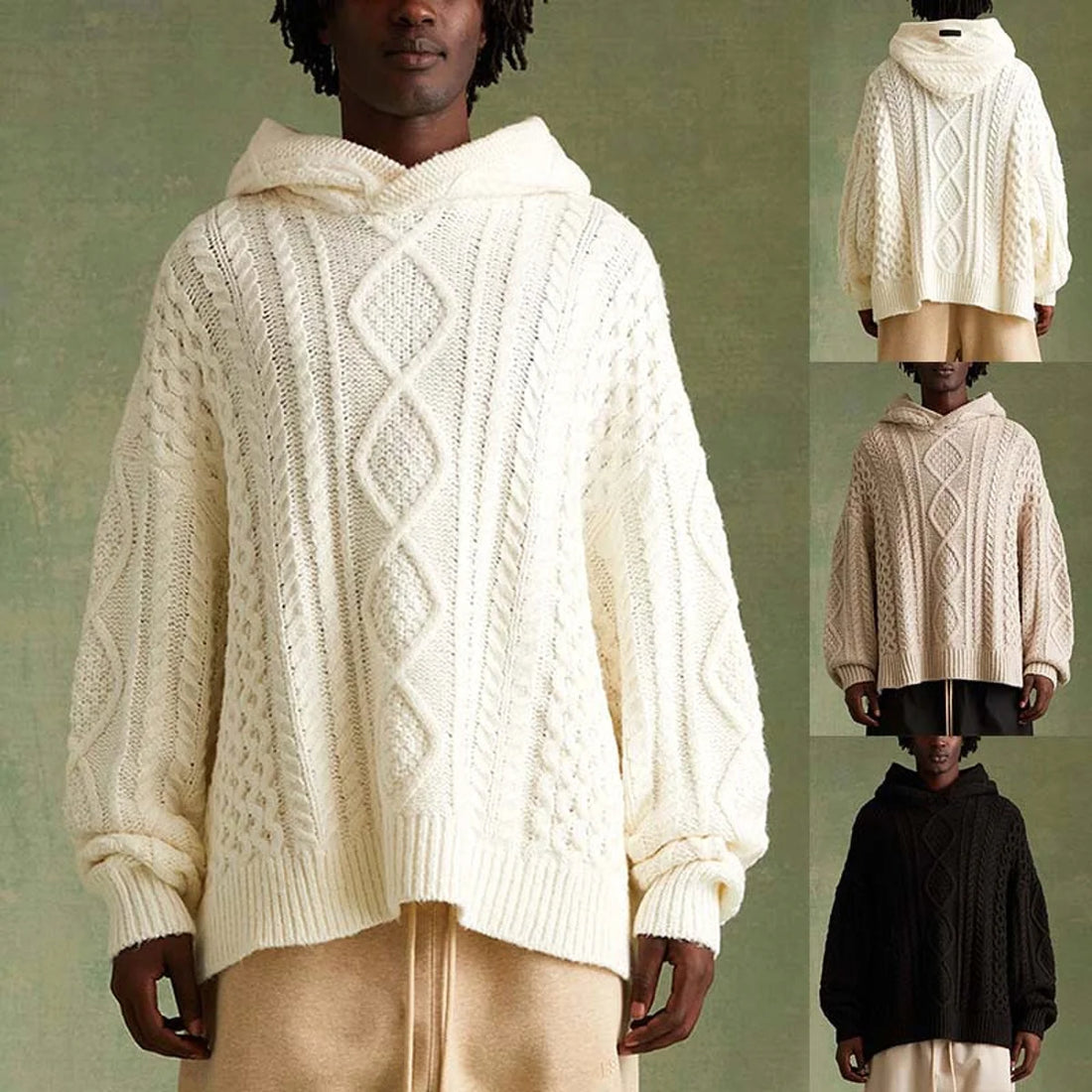 A.1 Herren Wollpullover mit Rundhals – Detailansicht 5