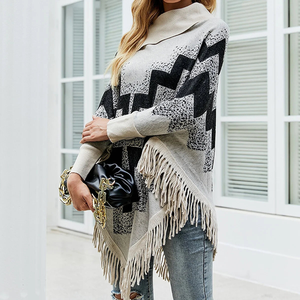 A.1 Damen Long-Strickjacke, locker geschnitten
