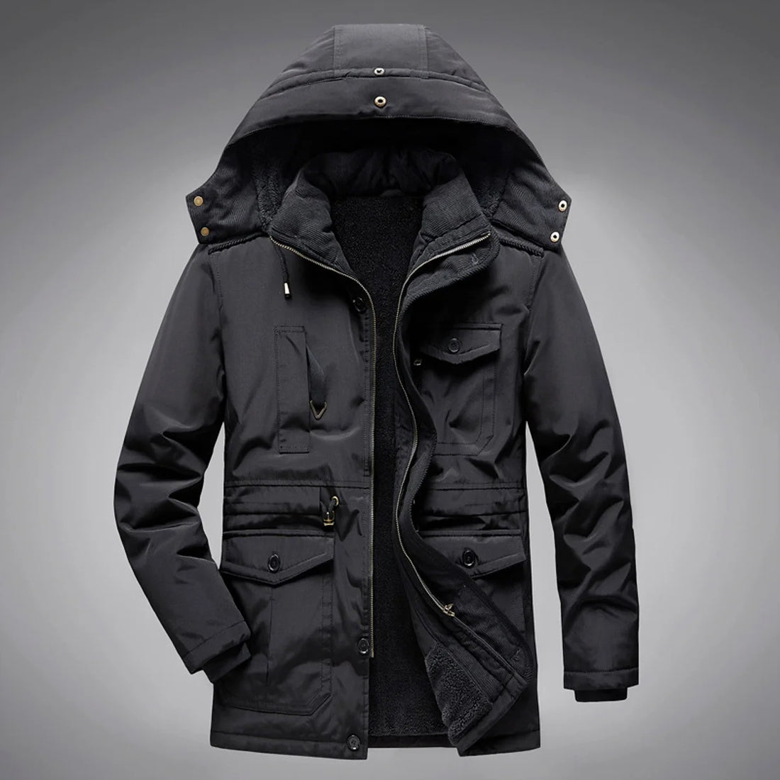 A.1 Herren Baumwolljacke mit Lammwollfutter – Detailansicht 5