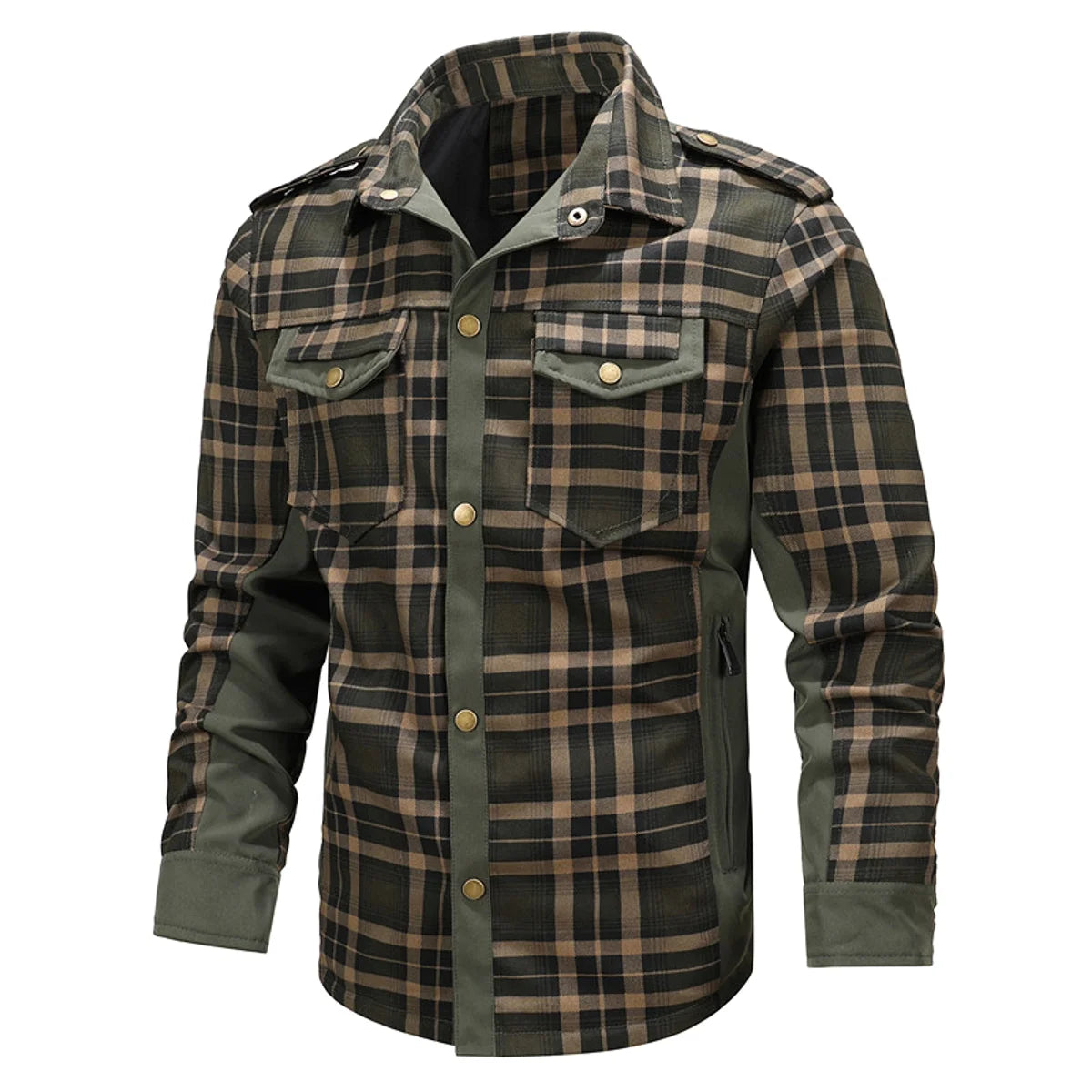 A.1 Herren Karierte Hemdjacke