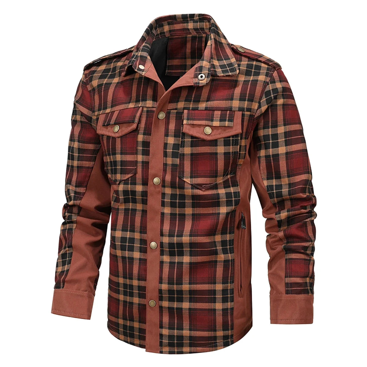 A.1 Herren Karierte Hemdjacke