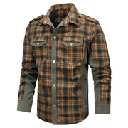 A.1 Herren Karierte Hemdjacke