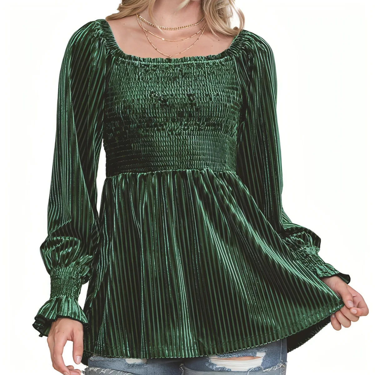 A1 Damen Off-Shoulder Langarmshirt – Produktansicht 2