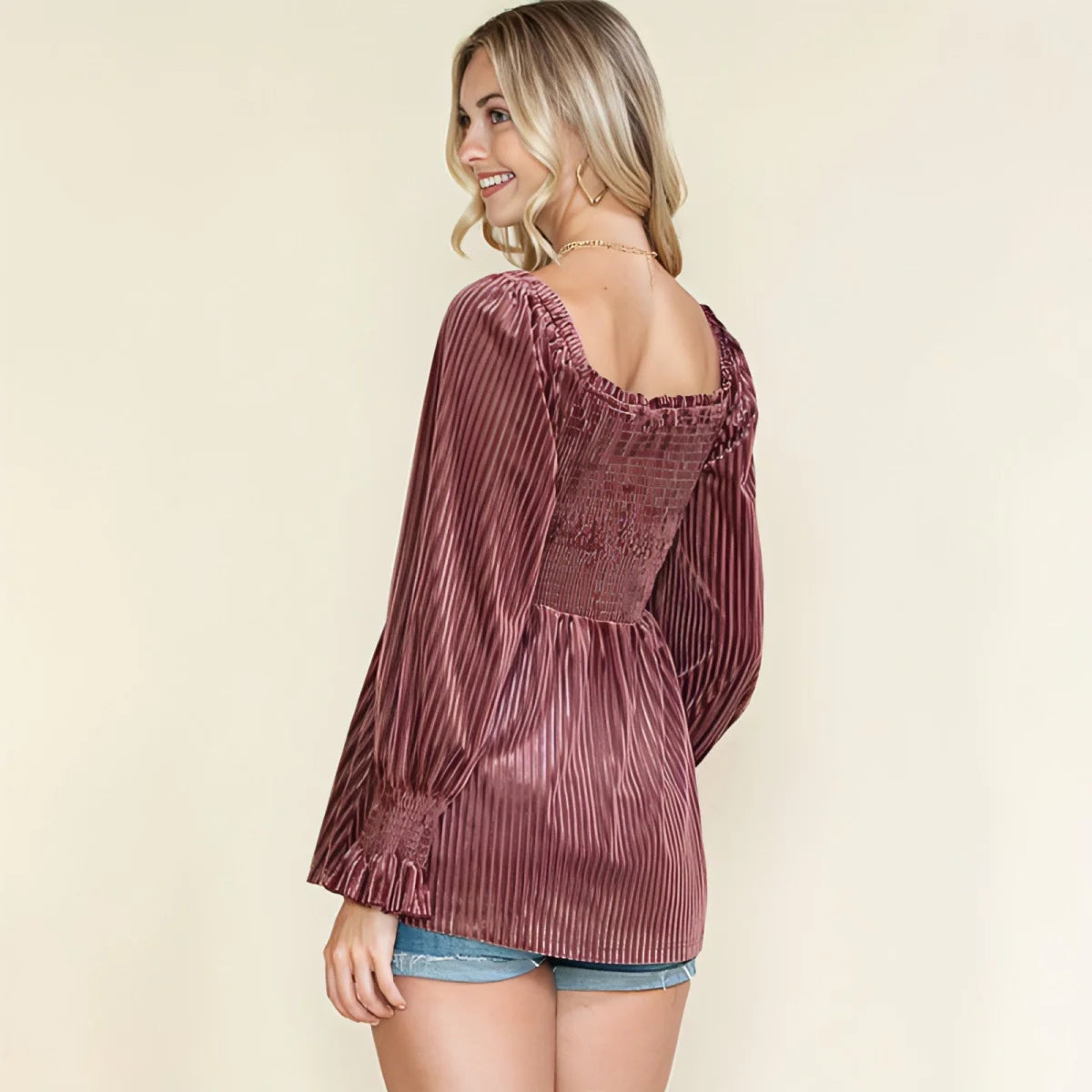 A1 Damen Off-Shoulder Langarmshirt – Produktansicht 3