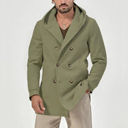 A1 Kapuzen-Trenchcoat mit Doppelknopfleiste