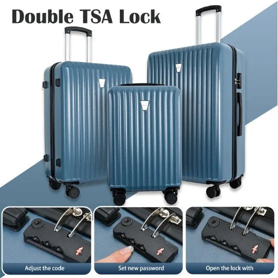 AeroGuard Hartschalen-Kofferset 3-teilig mit TSA – Detailansicht 2