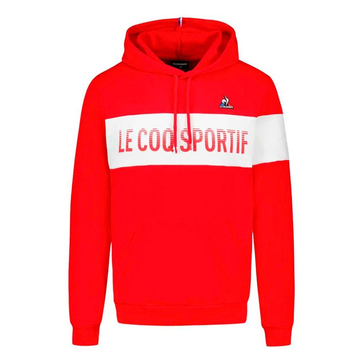 Herren Sweater Kapuze Le Coq Sportif Bah Rouge - Sport & Freizeit