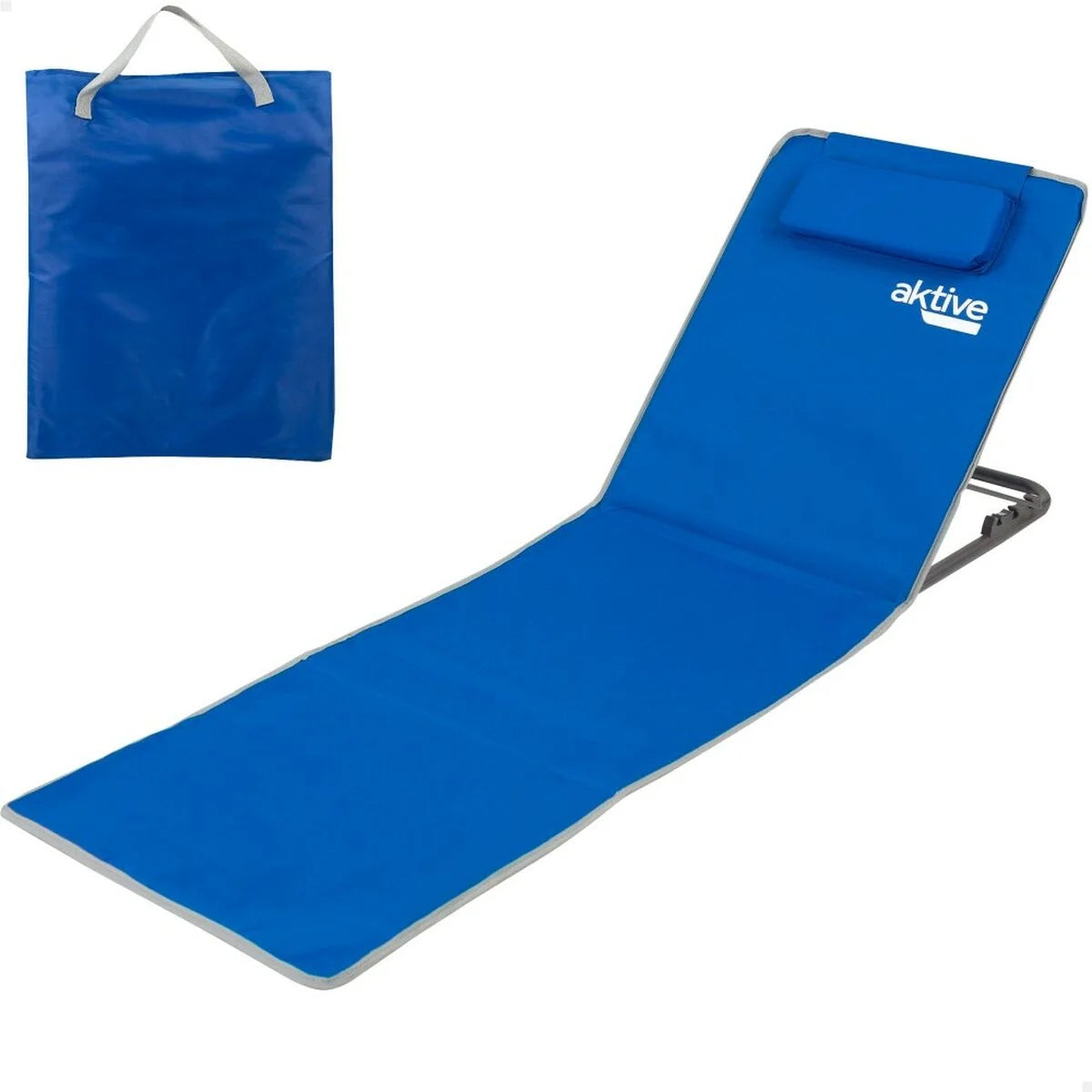 Aktive Strandmatte mit Rückenlehne – Blau, 4er-Set – Produktansicht 2