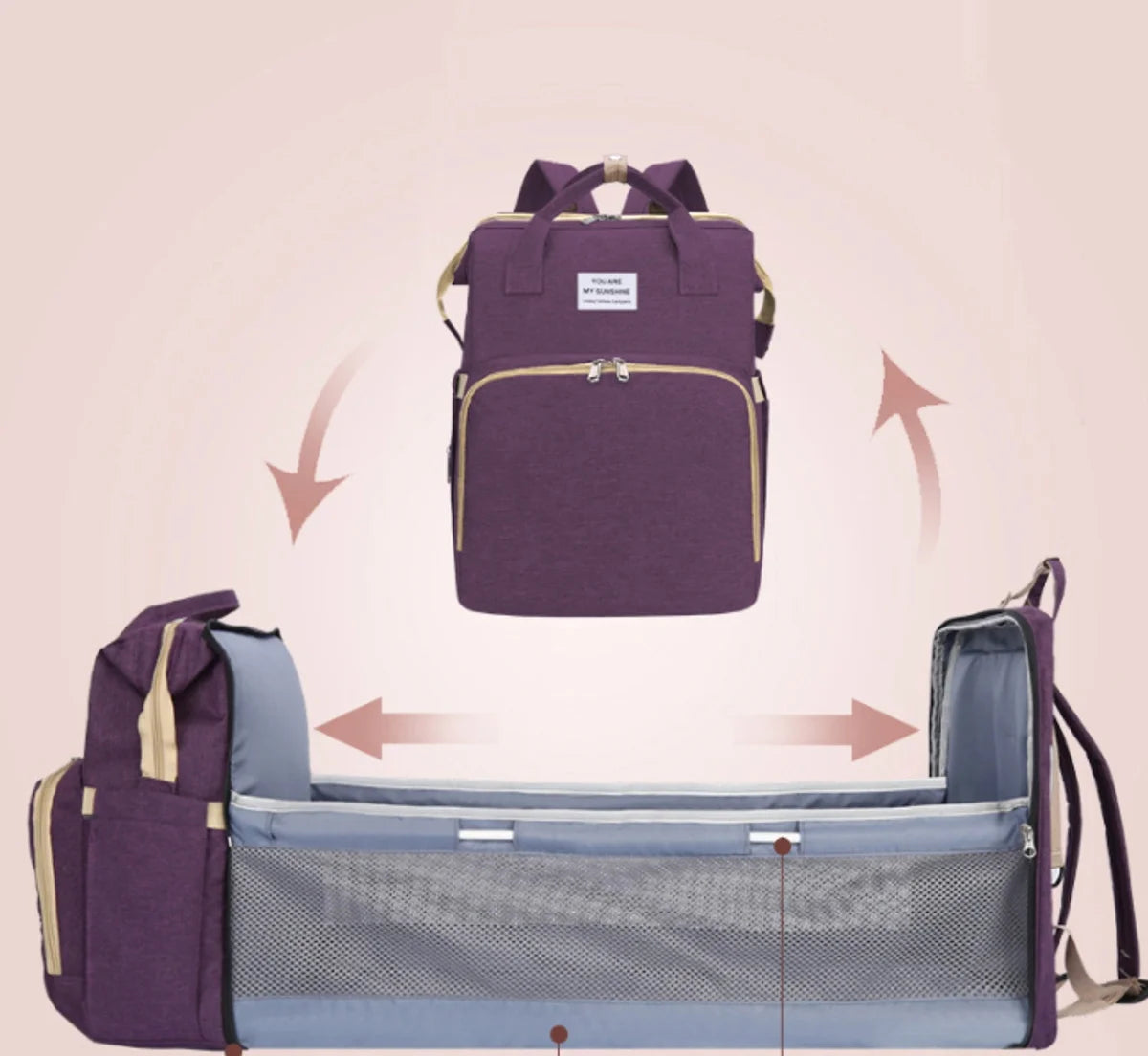ALLFASHION FoldAway Wickelrucksack mit Liegefläche
