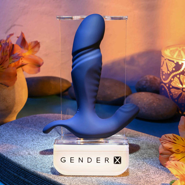 Anal-Vibrator Gender X Blau – Wiederaufladbar und diskret - Erotik Shop