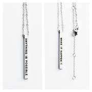 Halskette mit Anhänger „Make it Happen / Anything is Possible“