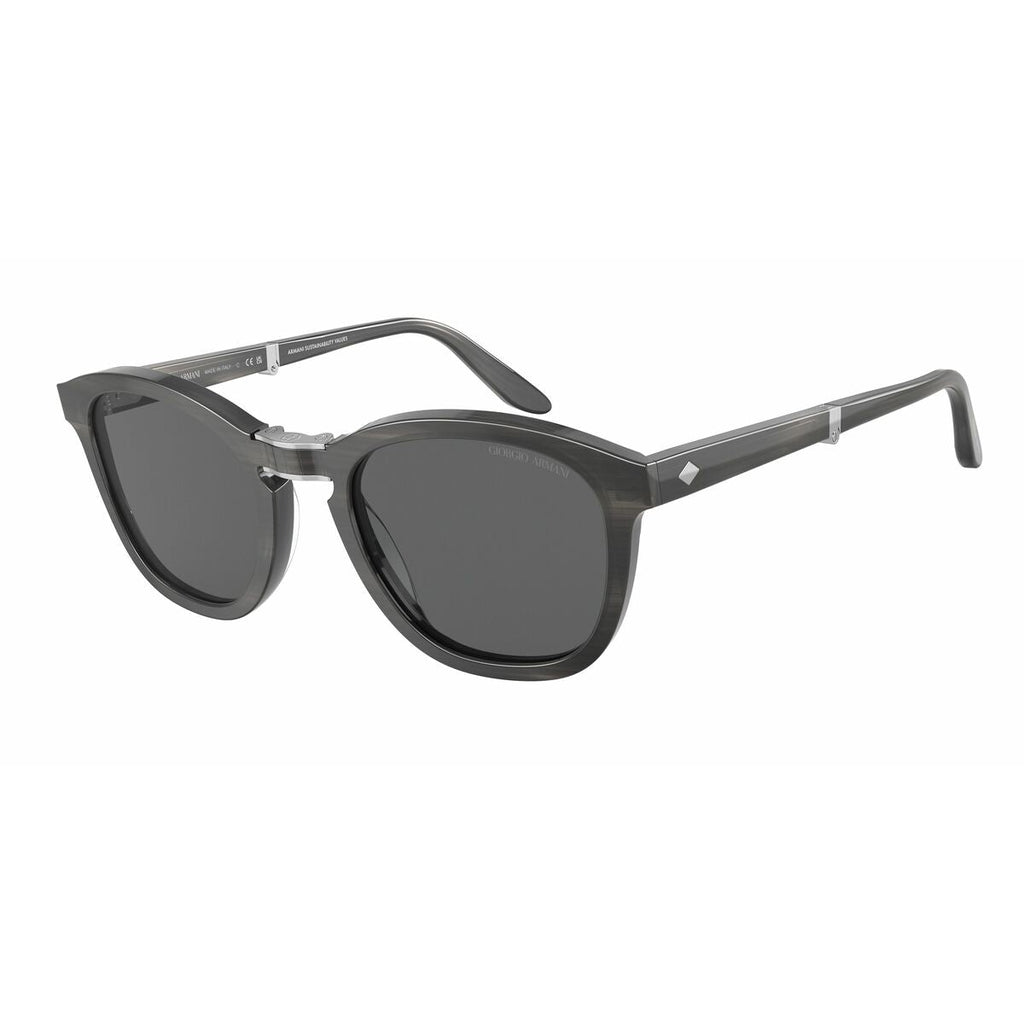Armani Herrensonnenbrille Grau aus Azetat mit UV-Schutz, ar8170-5964b1 vereint hochwertigen azetat