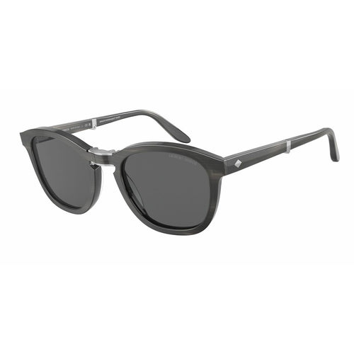 Armani Herrensonnenbrille Grau aus Azetat mit UV-Schutz, ar8170-5964b1 vereint hochwertigen azetat