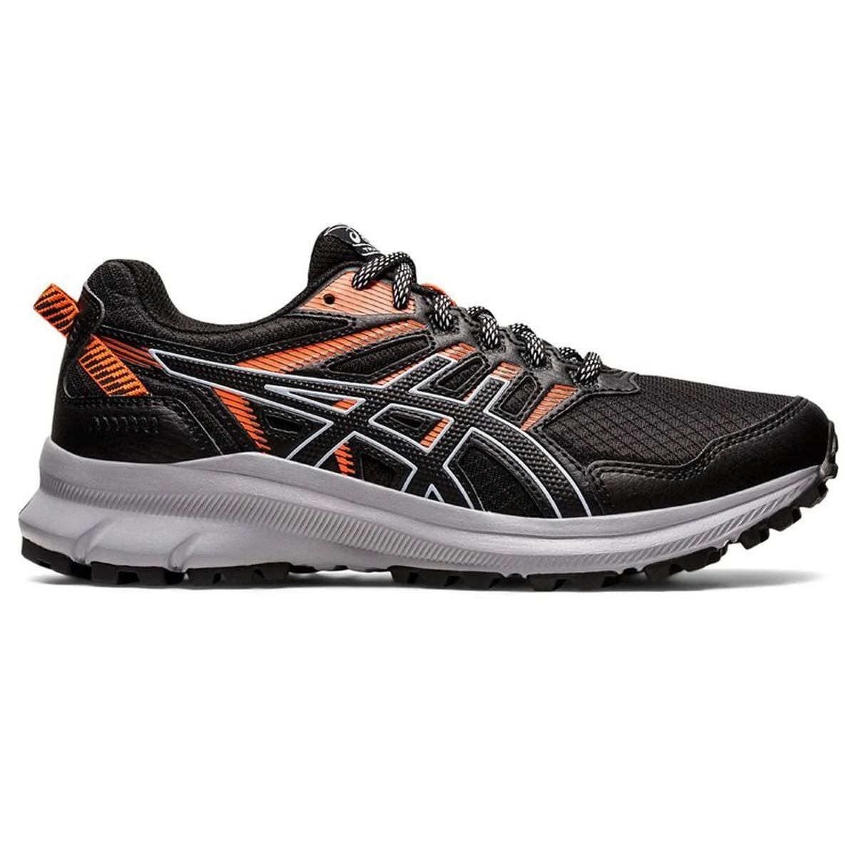 Schwarzer Asics Trail Scout 2 Damen-Schuh in Seitenansicht
