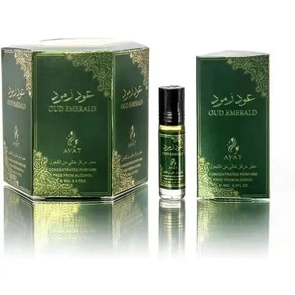 Ayat Oud Emerald Parfumöl – 6er Pack