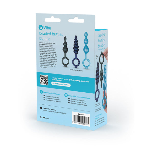B-Vibe Analplug Set Blau – 3-teiliges Silikon-Set für Anfänger - Erotik Shop