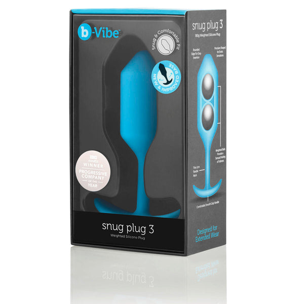 B-Vibe Analplug aus Silikon – Flexibel Blau 3,6 x 12,7 cm - Erotik Shop