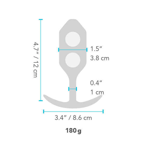 B-Vibe Analplug aus Silikon – Flexibel Blau 3,6 x 12,7 cm - Erotik Shop