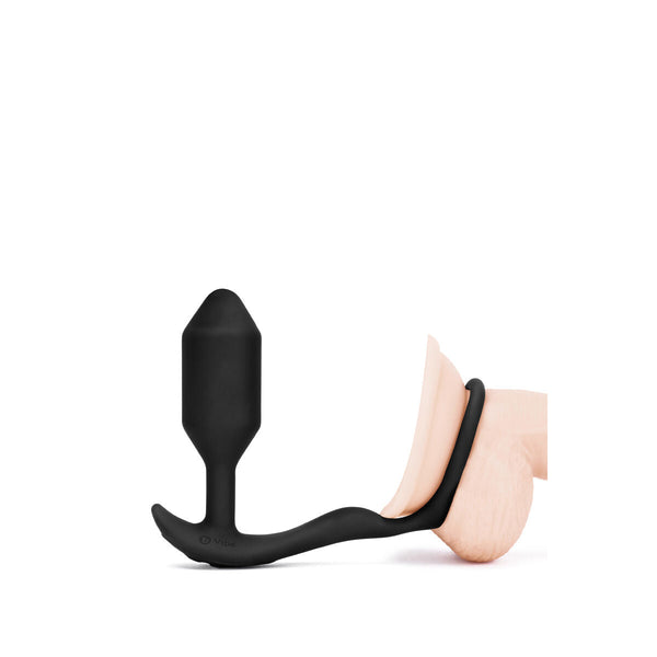 B-Vibe Plug Anal Vibrating Snug & Tug M – Schwarz 10 Modi - Erotik Shop