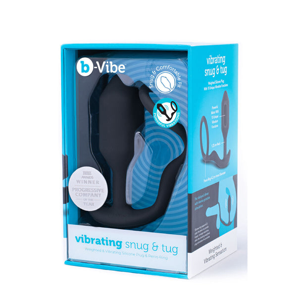 B-Vibe Plug Anal Vibrating Snug & Tug M – Schwarz 10 Modi - Erotik Shop