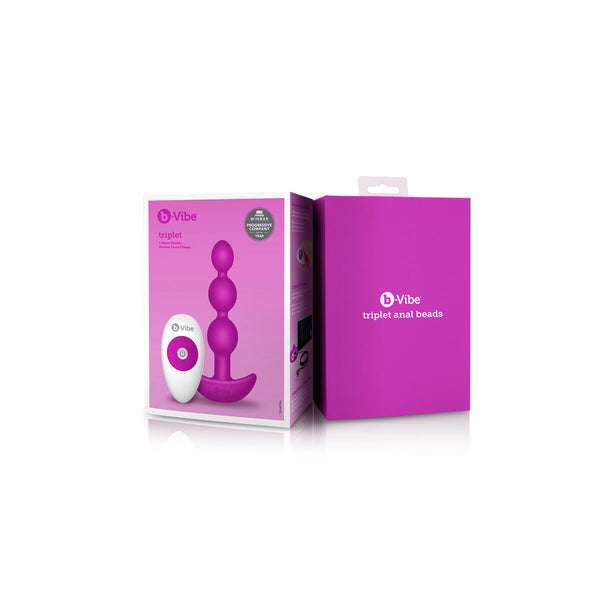 B-Vibe Rosa Analkugeln mit Fernbedienung und USB-Ladung - Erotik Shop