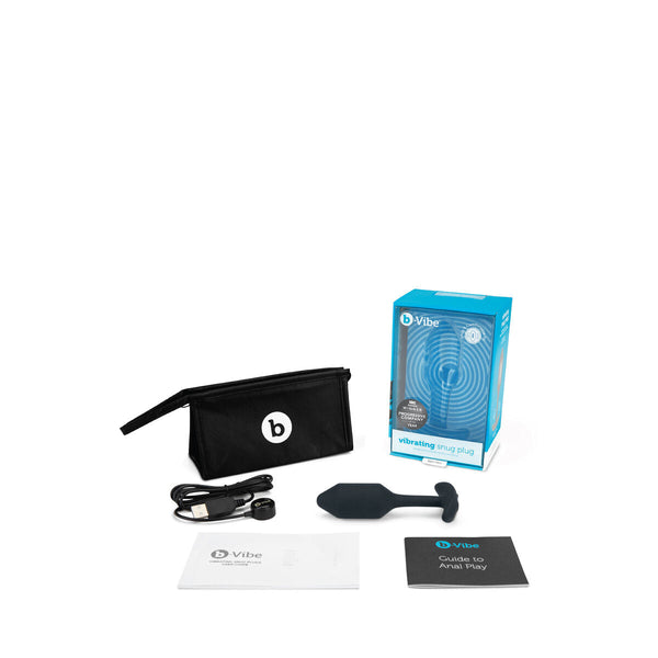 B-Vibe Snug M Analplug Vibrating Schwarz mit 4 Vibrationen - Erotik Shop