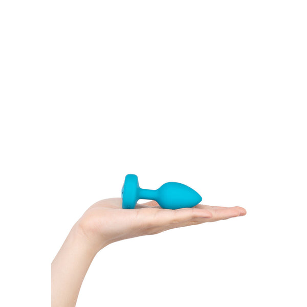B-Vibe Vibrating Jewel Analplug – Silikon Blau S/M - Erotik Shop