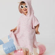Bambus Kinder-Badeponcho – Rosa