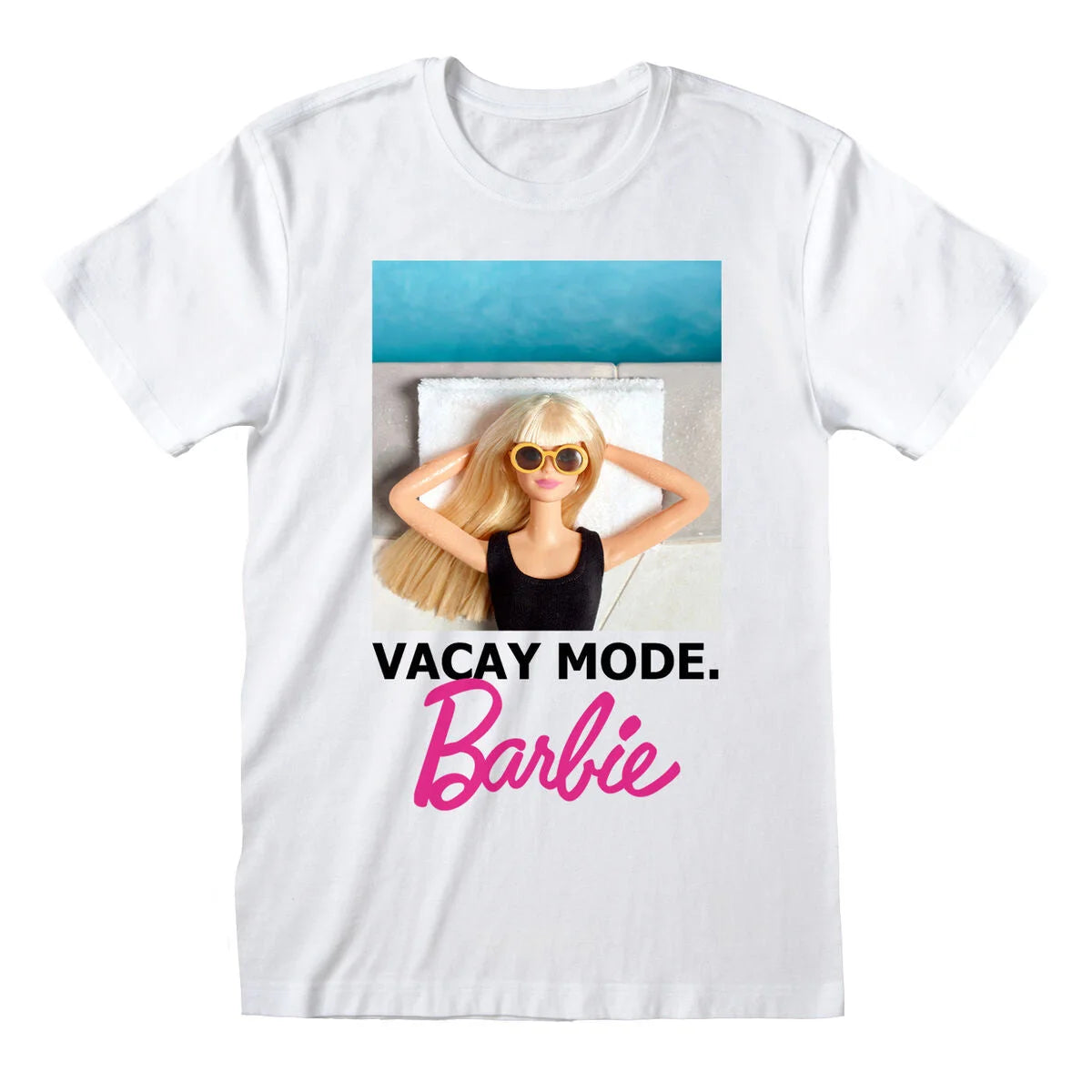 Barbie Vacay Mode Unisex-T-Shirt – Weiß