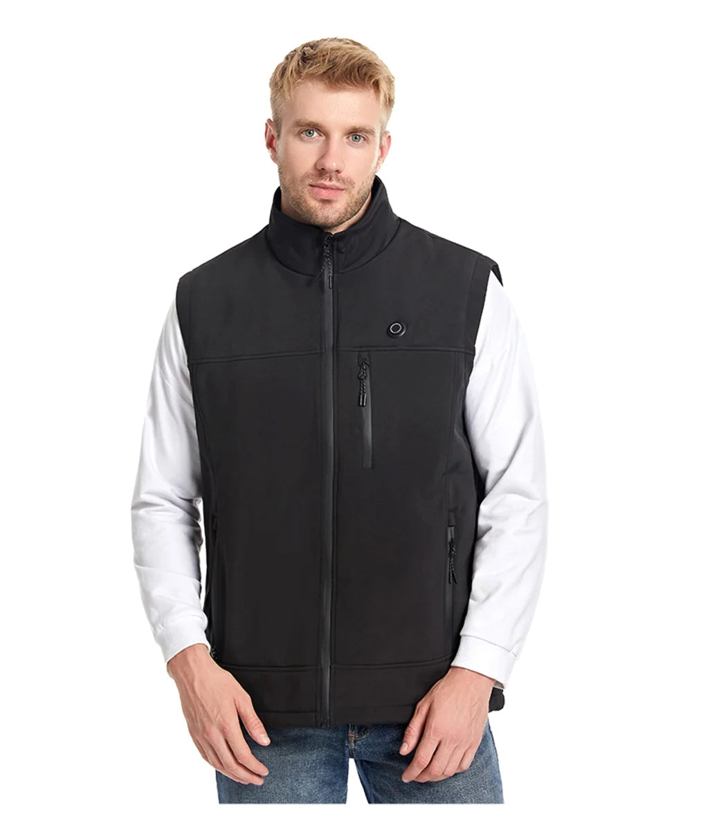 Beheizbare Herren Softshell-Weste mit USB