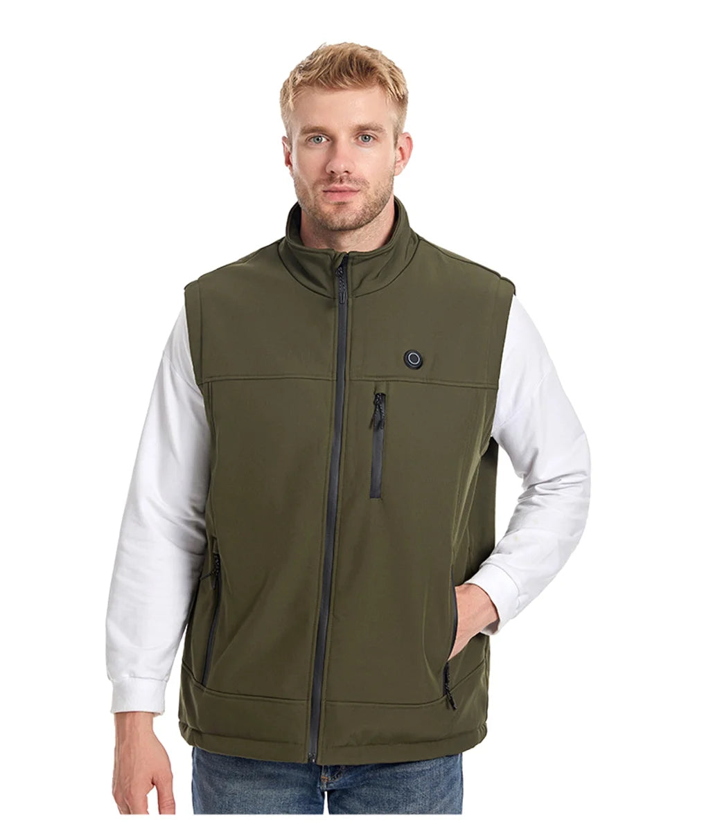 Beheizbare Herren Softshell-Weste mit USB