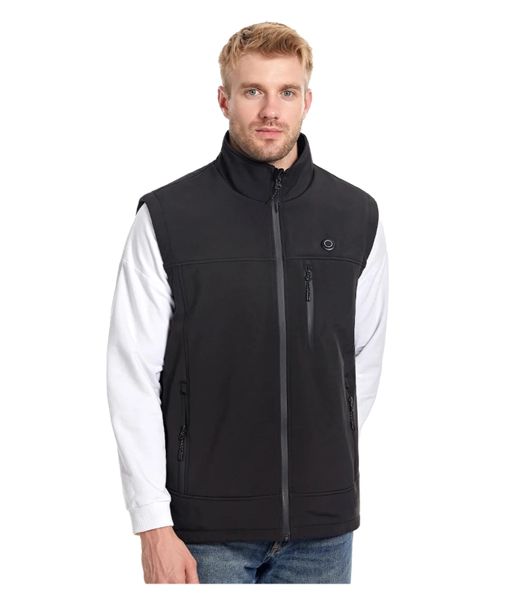 Beheizbare Herren Softshell-Weste mit USB